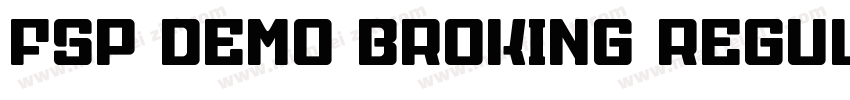 FSP DEMO Broking Regular字体转换